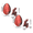 Red-Black Gradient, variant on hulanddfd 6 Pcs Fingers Easter Egg, Funny 3D Printed Fingers Egg with Bunny Inside Easter Basket Stuffers Gifts Home Executive Desk Decor, Easter Surprise Rabbits Eggs