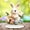 B, variant on Easter Desktop Decoration Plastic 2D Bunny Egg House Table Centerpieces Easter Cute Bunny Mushroom House Tabletop Ornaments for Table Tabletop Home Indoor Decorations