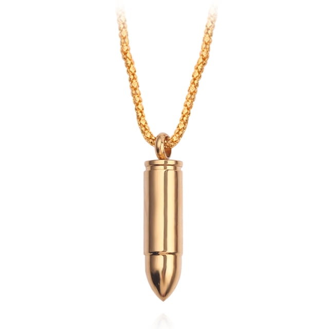 Colgante de moda para hombre, colgante de personalidad, accesorios, bala que puede abrir el collar