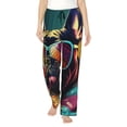 thumbnail image 2 of Lsque Retro Bulldog Sunglasses Print Women's Pajama Pants, Lounge Pant - Comfortable Home Wear,Elastic Waistband, Stylish Design-Large, 2 of 9