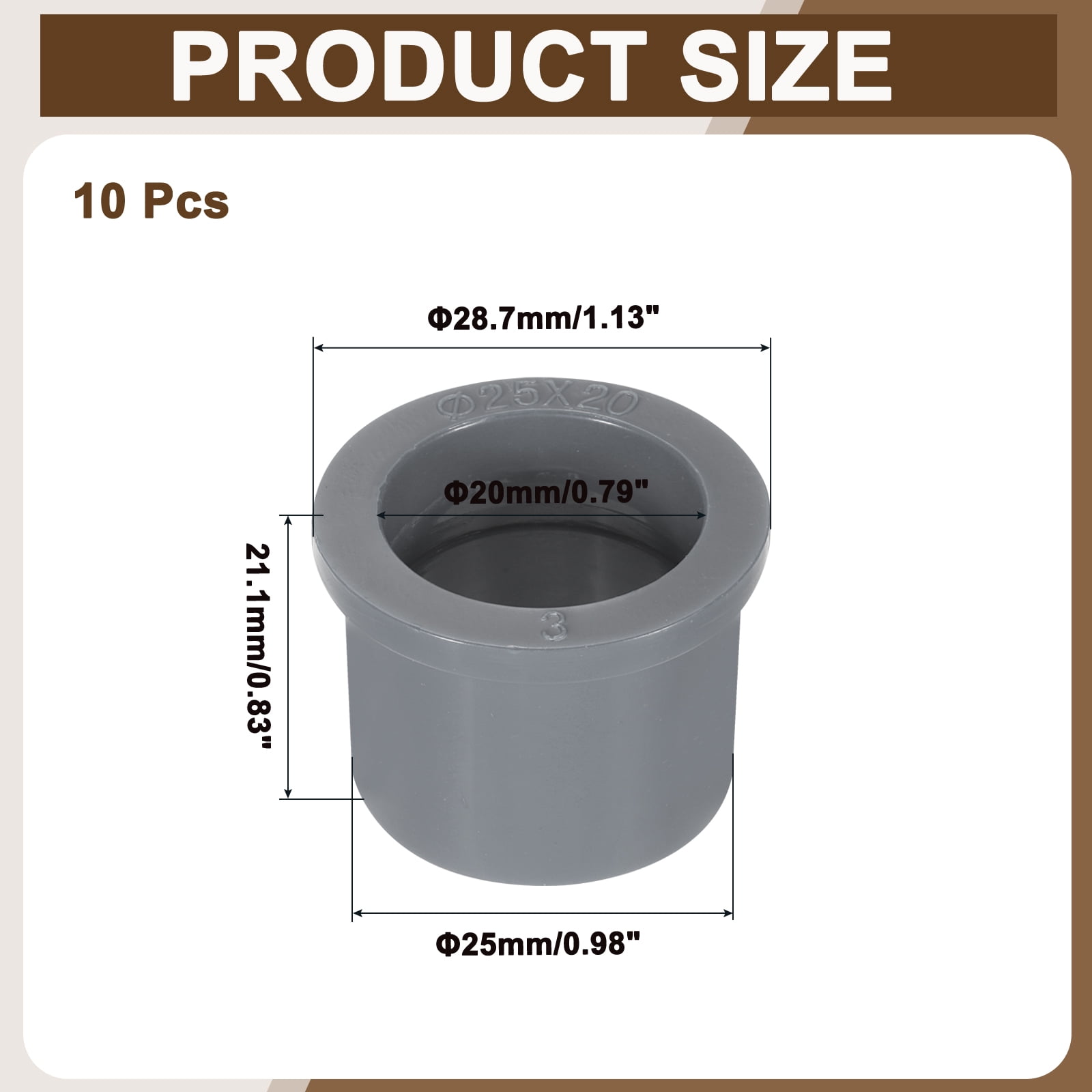 Unique Bargains DWV Reducer Bushing Connector Pipe Fittings 3/4" x 1/2"
