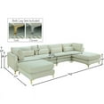 thumbnail image 5 of Meridian Furniture – Section Modulaire en Velours Crème Julia, 5 of 5
