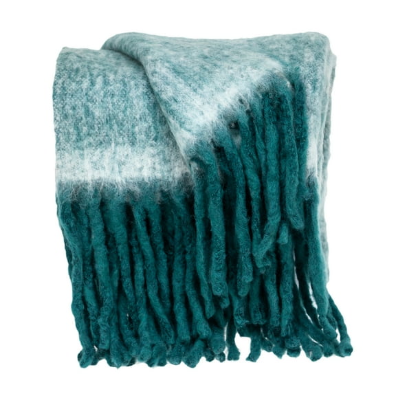 Parkland Collection Nagar Transitional Blue 52" x 67" Woven Handloom Throw