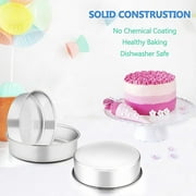 wruas Cake Pans,6 Inch Cake Pan Set of 2. Stainless Steel