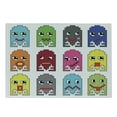 thumbnail image 1 of 90s Cutting Board, 90's Vintage Video Games Style Cartoon Showing Vary Emotions with Stroke Art Print, Decorative Tempered Glass Cutting and Serving Board, Small Size, Green Yellow, by Ambesonne, 1 of 1