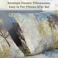 thumbnail image 4 of Erds-ensemble de Draps Imprimé Rustique Grand, Motif Arbre Draps en Microfibre Douce Poche Extra Profonde 4 Pcs, 4 of 4