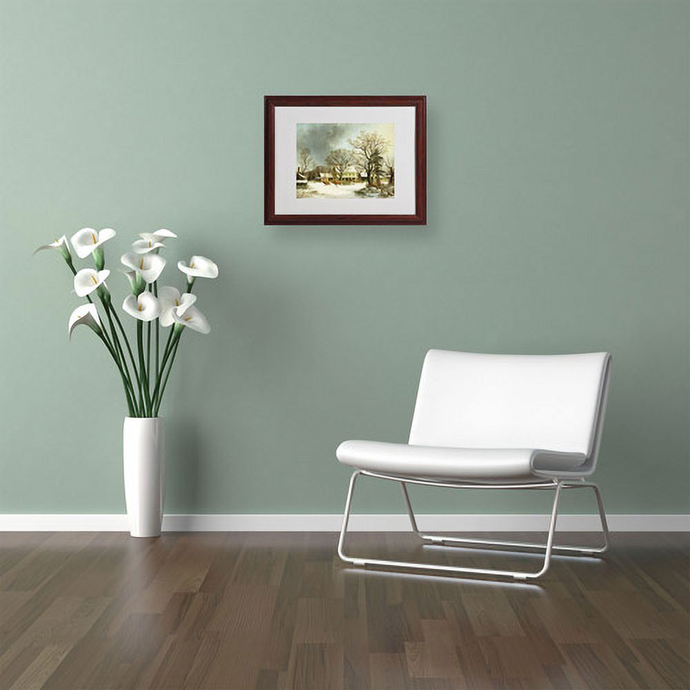 Trademark Fine Art "Seven Miles to Salem 1863" Canvas Art by George Durie, Wood Frame