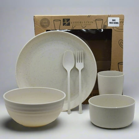 Dorm Dinnerware 5 pcs Set with One Free Bowl