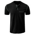 thumbnail image 3 of IYTR Mens T Shirts Gym Workout Athletic Tee Shirts With Pocket Comfy Fashion Solid Color Crewneck Casual Summer Short Sleeve T Shirts Black L, 3 of 4