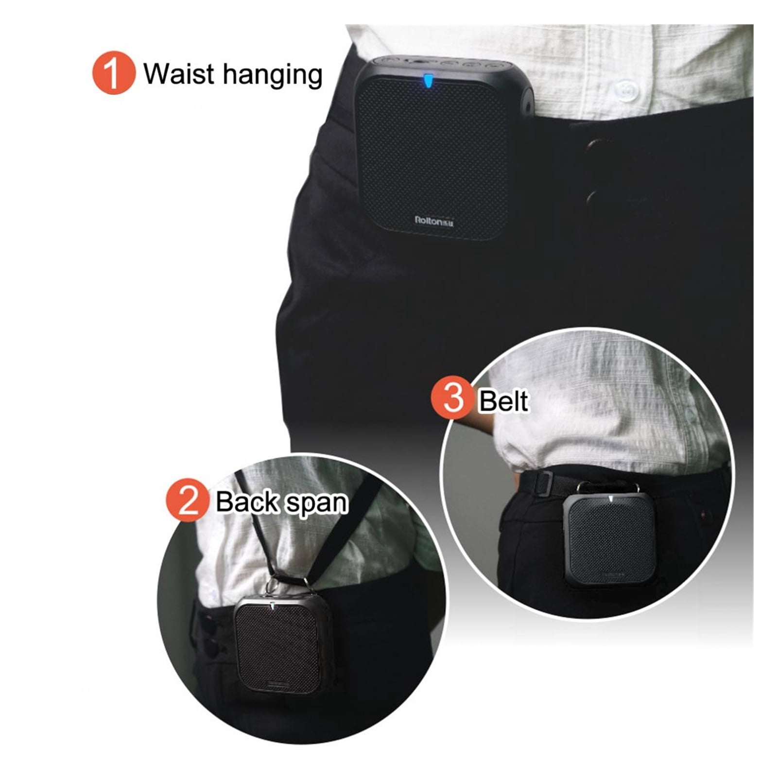 K400 3 Colors Portable Wired Mini Audio Speaker Megaphone Voice Amplifier Loudspeaker Microphone Waist Band Clip ,Easy to Operate