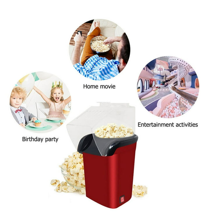 Clearance！Popcorn Machine, Hot Air Popcorn, Air-Pop Popcorn,Fully Automatic Popcorn  Machine,Fast Popcorn Maker with Measuring Spoon, Quick Popcorn, Oil Free,  Good for Watching Party Movies Use Gift 