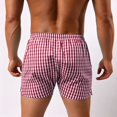 thumbnail image 4 of JTSRKL Plaid Lounge Shorts for Men Drawstring Elastic Waist Loose Relaxed Homewear Pajama Pants Casual Daily Comfort Leisure Bottoms, 4 of 7