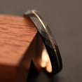 thumbnail image 6 of Tungsten Carbide Two-tone Ring Rose Gold and Black Diamond-cut Sandblasted Finish Unisex Tungsten Steel Couple Rings, 6 of 11