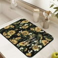 thumbnail image 3 of Washable Rubber Sunflower Cute Floral Dish Drying Mats for Kitchen Counter Home Large Coffee Bar Pad Accessories and Decor for Utensils Stemware 18''x24'', 3 of 5