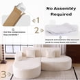 thumbnail image 5 of MELLCOM 93'' Modular Sectional Boneless Sofa, L Shaped Cloud Couches with Memory Foam Seating＆Wide Armrest Design, Sofa Couch for Living Room, Bedroom, No Assembly Required (Beige, Left Hand Facing), 5 of 5