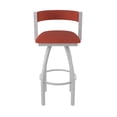thumbnail image 5 of 861 Artemis 25" Swivel Counter Stool with Anodized Nickel Finish and Graph Poppy Seat and Back, 5 of 5