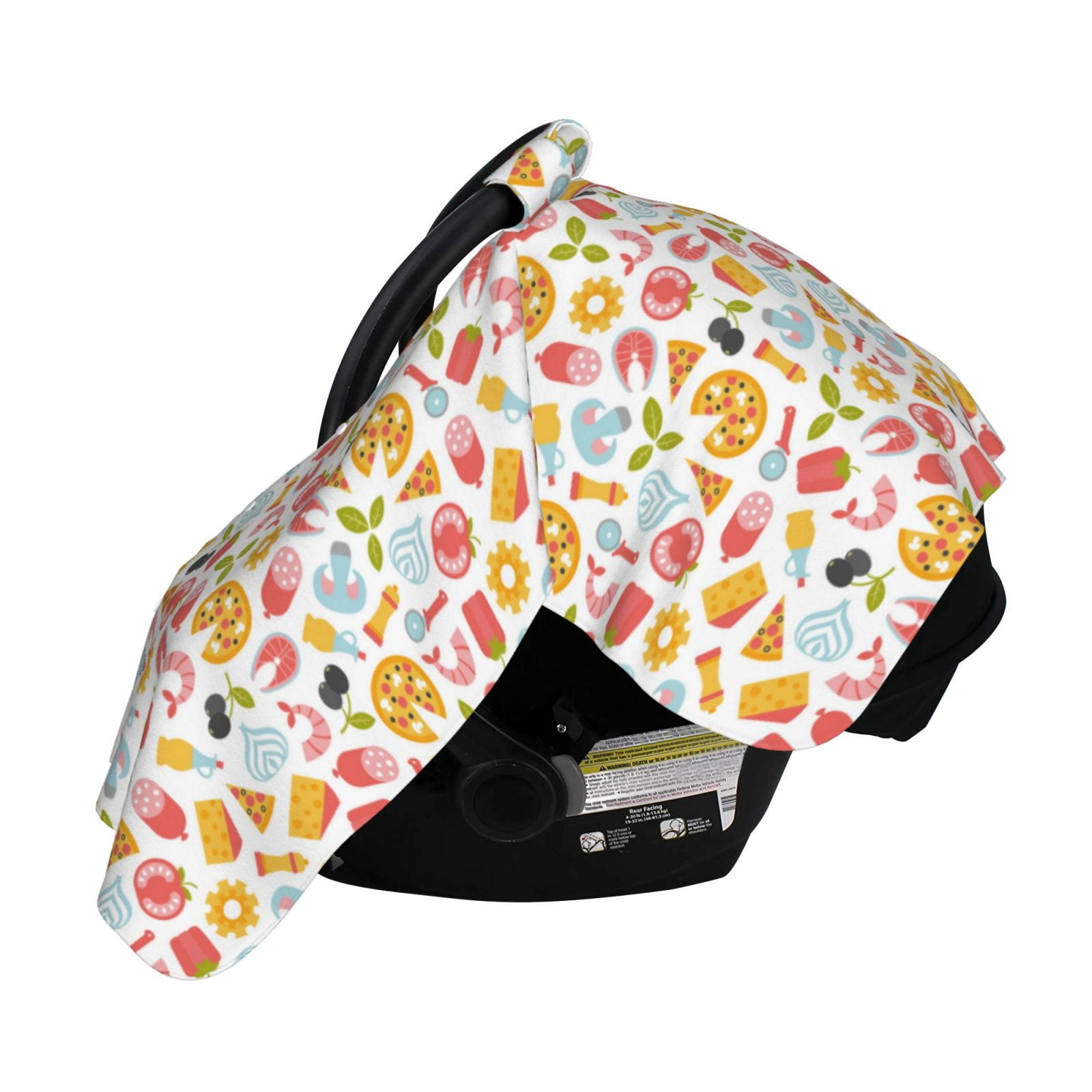 Naloa Afternoon Tea Baby Car Seat Cover, Breathable Baby Carrier Cover, Multiuse Baby Carrier Cover & Nursing Breastfeeding Cover