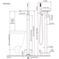 thumbnail image 5 of Wowow Single-Handle Floor Mount Freestanding Tub Faucet with Hand Shower and Waterfall Spout in Matte Black, 5 of 7