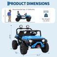thumbnail image 4 of CazToi 24V 2 Seater 4WD Ride On Car with Remote Control Bluetooth and LED Lights for Big Kids, 4 of 8