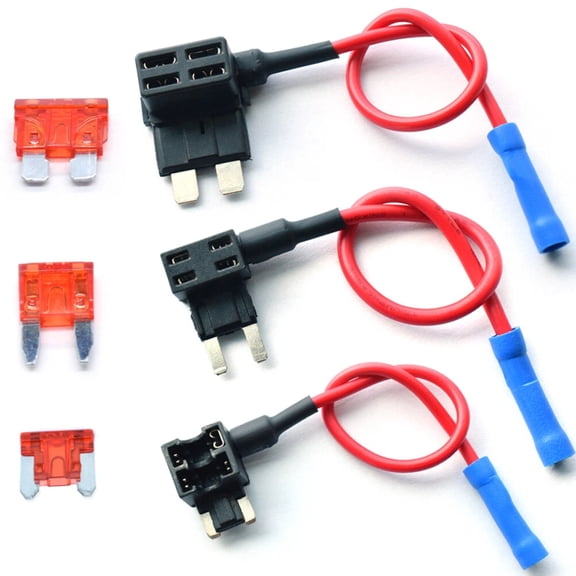 OEMASSIVE 3X Piggy Back Fuse Tap Add A Circuit Mini Standard Blade Fuse Holder ATM ATP 12V