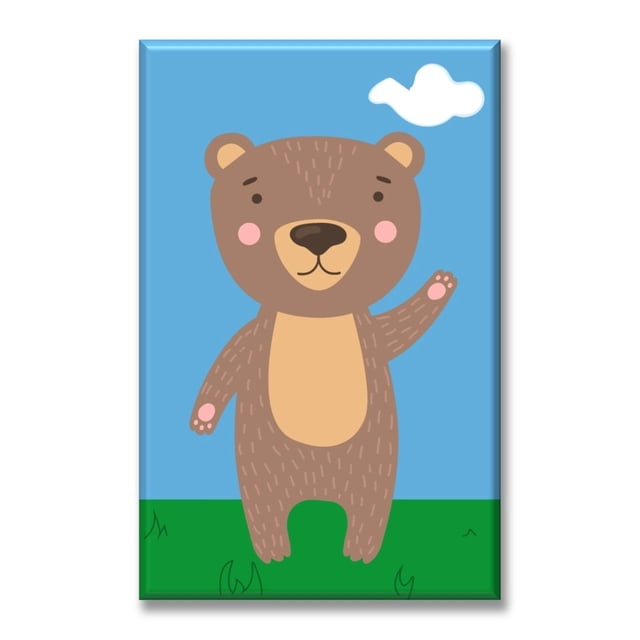 Cuadro Canva Listo Para Colgar Tipo Galería Osito 40X60 cm Pixtreats
