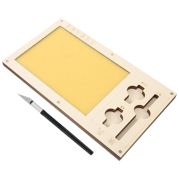 YUYUETIME Craft Tray Khaki Wood For Students In Art And Design 1Pack 30X17X1.3Cm
