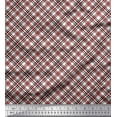 thumbnail image 1 of Soimoi Velvet Fabric Diagonal Check Print Fabric by the Yard 58 Inch Wide, 1 of 3