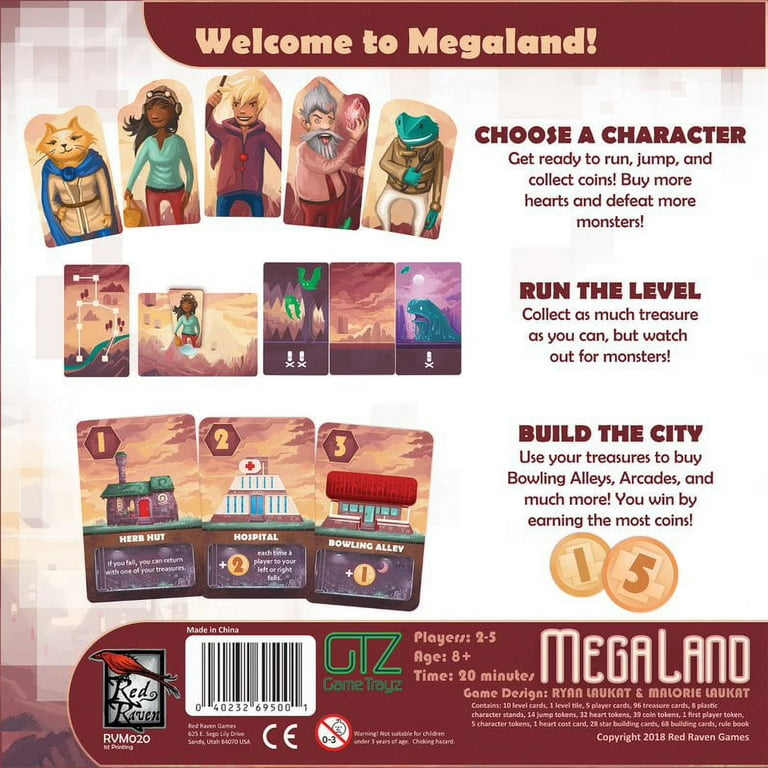 Amazon.com: Red Raven Games Megaland, Multi-Colored : Toys