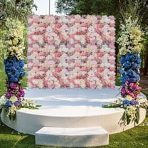 12PCS Rose Artificial Flower Wall Panel Wedding Backdrop Valentine's Decorations