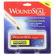 Wound Seal Stop Bleeding Instantly for Minor External Bleeding Tube Applicator Topical Powder 4 ct