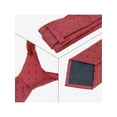 thumbnail image 3 of CORBATAS DE LUNARES CHIC para el Día del Padre, Corbata de auto-nudo de 3.1" de ancho, Corbata de satén para bodas, Clásico Rojo Carmesí, Talla Única, 3 of 4