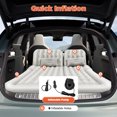 thumbnail image 4 of YIYIBYUS Mattress Car Inflatable Bed Outdoor Travel Camping Mat Flocking Air Mattress with 2 Air Headrests,Grey, 4 of 12