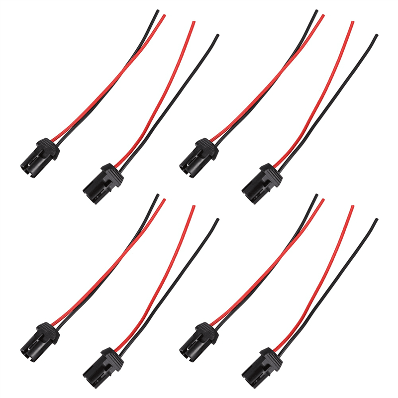 T10 W5W Auto Light Bulb Socket Lamp Holder Connector Extension x 8