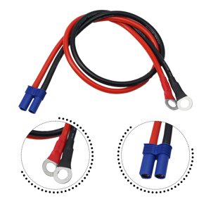 1Pcs Copper Cord Ec5 To O Type Terminal Cable Car Battery Jump Starter