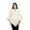 Natural, variant on Aran Isle Ladies Irish Aran Cable Knit Buttoned Poncho- 100% Virgin Wool