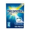 Nicorette Nicotine Gum, Stop Smoking Aids, 2 Mg, White Ice Mint, 100 Count