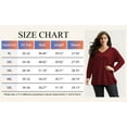 thumbnail image 5 of SWQZVT Plus Size Tops for Women Long Sleeve Waffle Oversize T Shirts Fall Casual Tunic Sweatshirts Loose Blouses for Winter Clothes, 5 of 7