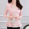 thumbnail image 2 of Vedolay Womens Fall Clothes Lapel Fashion Button Shirts Fall Casual Blouses Pink,L, 2 of 5