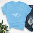 thumbnail image 2 of Diufon Hauts de la Saint-Valentin pour Femmes, Tunique Décontractée à Manches Courtes, Chandail à Col Rond, Blouse Tendance Mignonne à Imprimé Graphique, 2 of 6
