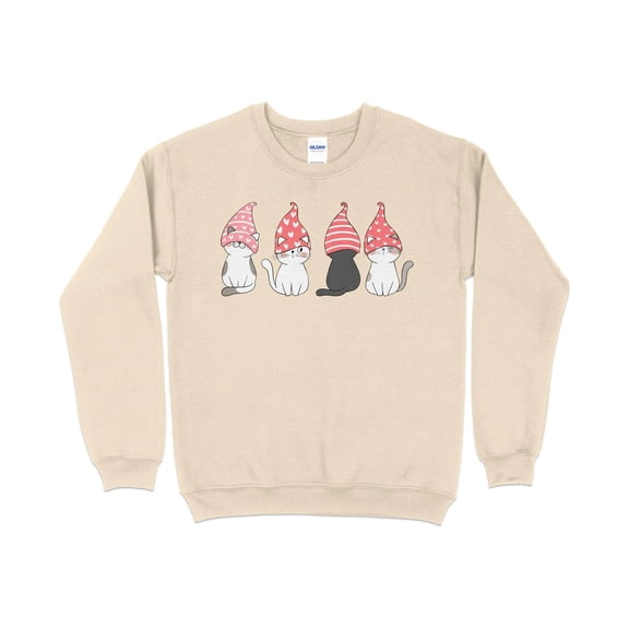 Cute Cat Gnome Valentine Sweatshirt
