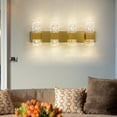 thumbnail image 6 of 4-Light Modern Crystal Wall Sconce with Bubble Glass and 4000K LED Light - Bathroom Vanity Light Fixtures for Living Room Bedroom, 6 of 10