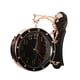 thumbnail image 3 of Reloj de pared de doble cara, diseño antiguo, movimiento silencioso, esfera con visualización de 12 horas. negro, 3 of 9