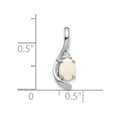 thumbnail image 3 of 14k White Gold 6x4 Oval October/Opal and Diamond Pendant XBS401, 3 of 3