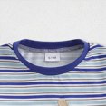 thumbnail image 4 of kpoplk Toddler Baby Boy Summer Clothes Embroiderey Waffle Knit Short Sleeve T-Shirt Tees + Casual Shorts Cute Clothing Set 18-24 Months,Blue, 4 of 6
