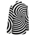 thumbnail image 5 of Black And White Op-Art Spiral Long Sleeve Blouse Woman Streetwear Casual Shirts Summer Oversize Woman Streetwear Clothing Birthday Present, 5 of 7