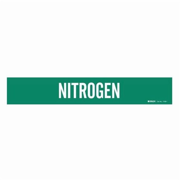 Brady Pipe Marker,Nitrogen,2 1/4 in H,14 in W 7198-1