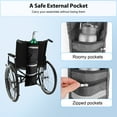thumbnail image 4 of YXMEIGUO Oxygen Tank Holder for Wheelchair, Portable Oxygen Cylinder Bag for Travel, Transport Bag Carrier Accessories Bag for Walker, Rollator, Scooter, Fits Most Oxygen Cylinders, Black, 4 of 7
