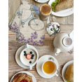 thumbnail image 4 of Purple Flowers Kitchen Dish Towels for Drying Dishes Set of 2, Weeping Spring Floral Bicycle Retro Art Waffle Weave Microfiber Hand Tea Bathroom Towels Quick Dry & Absorbent Towel 15.7x23.6, 4 of 7