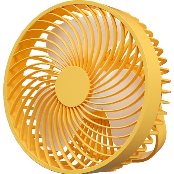 CIYISON 6.5'' USB Rechargeable Portable Fan with LED Lamp 3 Speed Settings 1200mAh