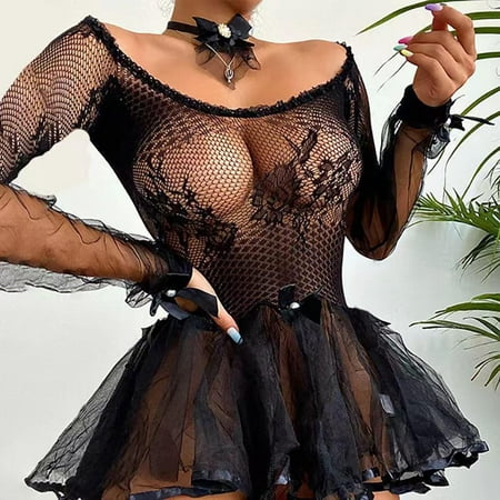 

YANXIAO Women Fashion Suspenders Strap Nightdress Underwear Black 2023 XXXXXL - Suprised Set